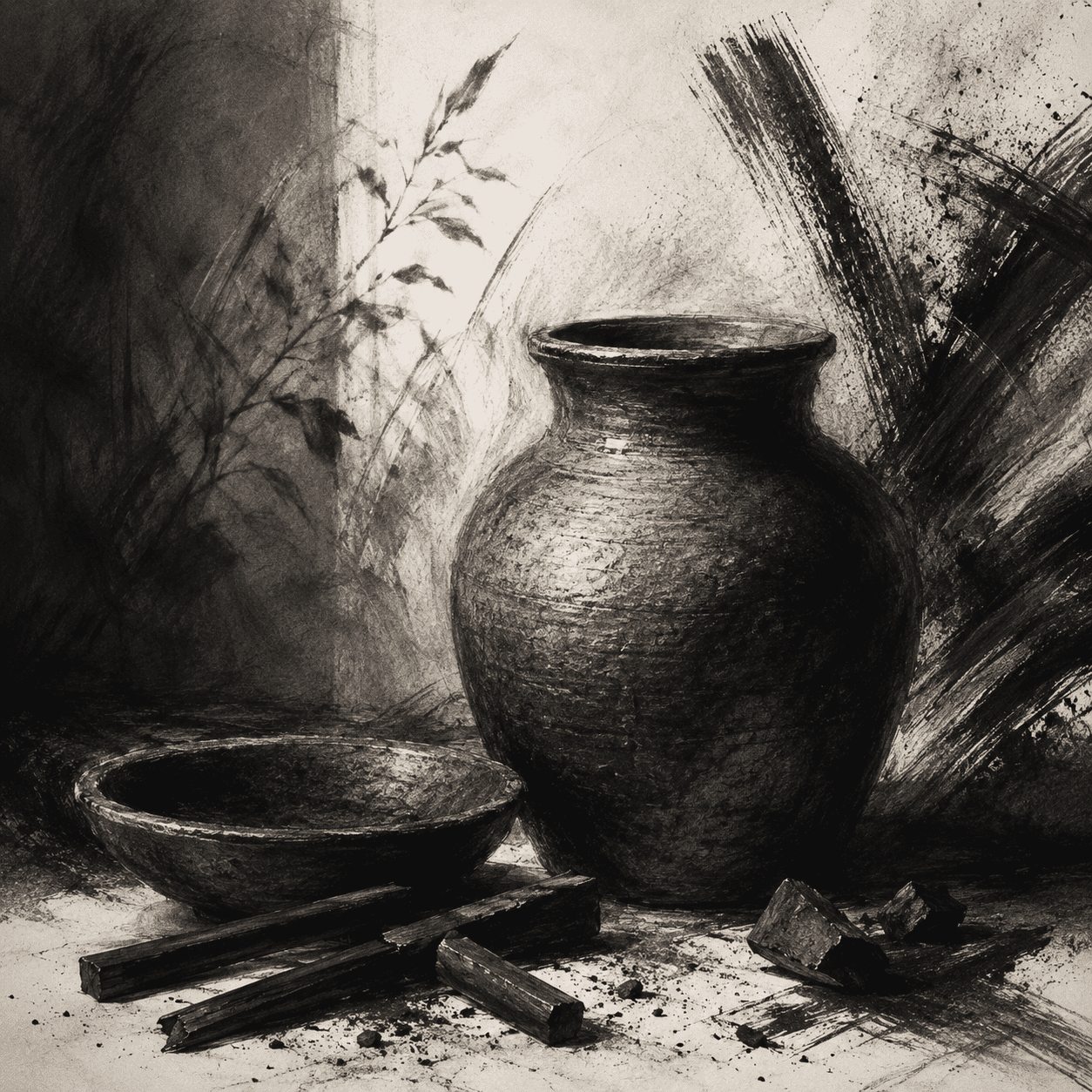 Charcoal artwork collection by Anshika Goyal